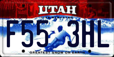 UT license plate F553HL
