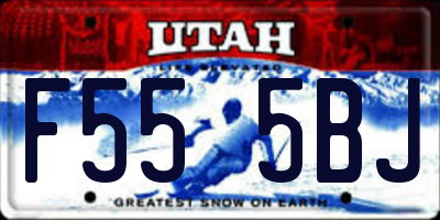 UT license plate F555BJ