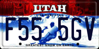 UT license plate F555GV
