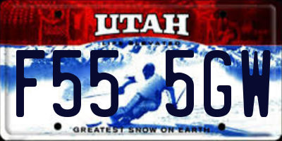 UT license plate F555GW