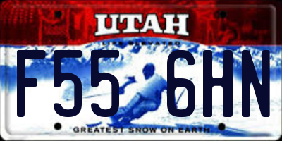 UT license plate F556HN