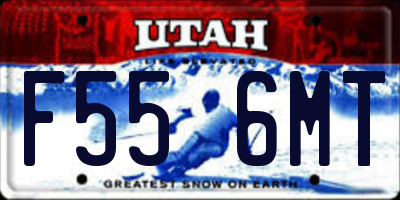 UT license plate F556MT