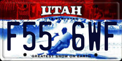 UT license plate F556WF