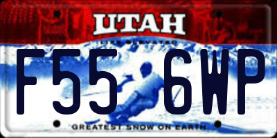 UT license plate F556WP