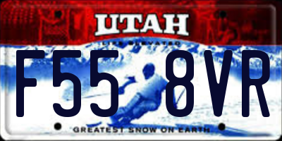 UT license plate F558VR