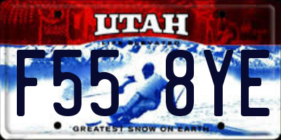 UT license plate F558YE