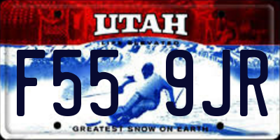 UT license plate F559JR