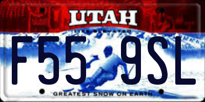 UT license plate F559SL