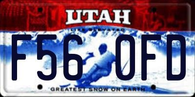 UT license plate F560FD