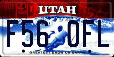 UT license plate F560FL