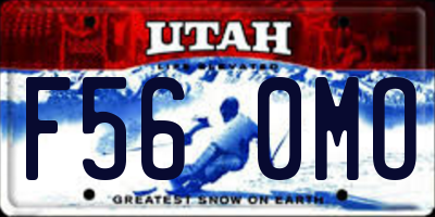 UT license plate F560MO