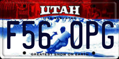 UT license plate F560PG