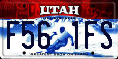 UT license plate F561FS
