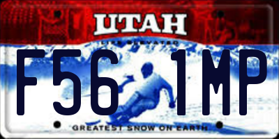 UT license plate F561MP