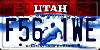 UT license plate F561WE