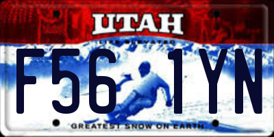 UT license plate F561YN