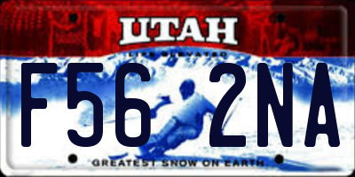 UT license plate F562NA