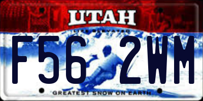 UT license plate F562WM