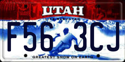 UT license plate F563CJ