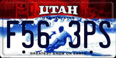 UT license plate F563PS
