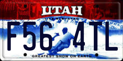 UT license plate F564TL