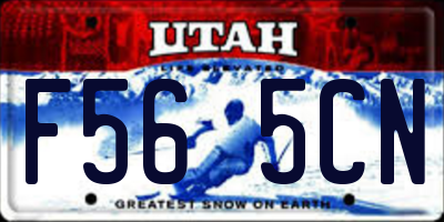 UT license plate F565CN