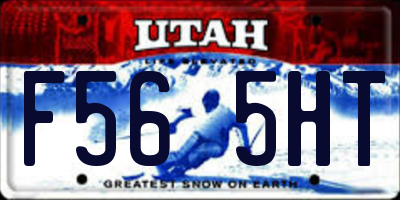 UT license plate F565HT