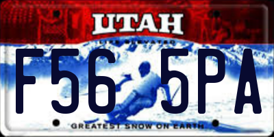 UT license plate F565PA