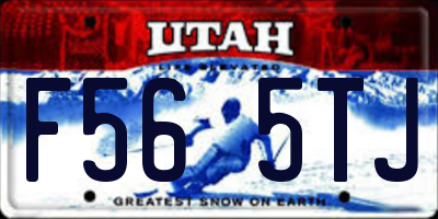UT license plate F565TJ