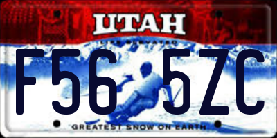 UT license plate F565ZC