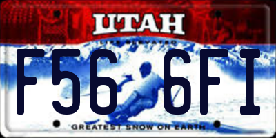 UT license plate F566FI