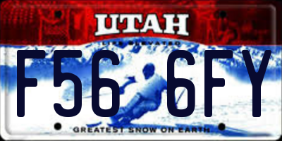 UT license plate F566FY