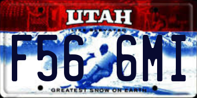 UT license plate F566MI