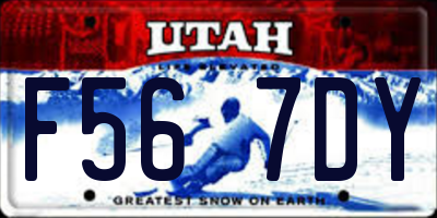 UT license plate F567DY