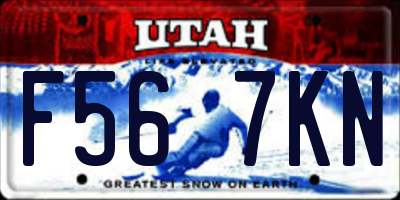 UT license plate F567KN