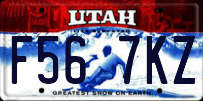 UT license plate F567KZ