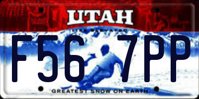 UT license plate F567PP