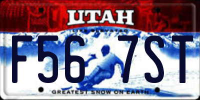UT license plate F567ST