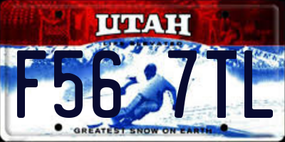 UT license plate F567TL