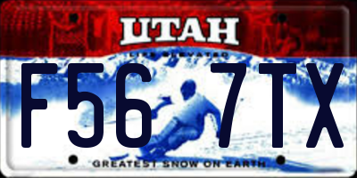 UT license plate F567TX