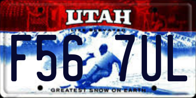 UT license plate F567UL
