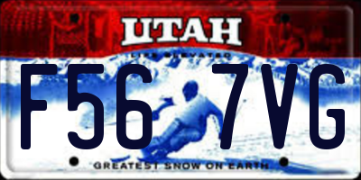 UT license plate F567VG