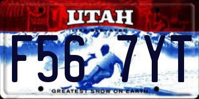 UT license plate F567YT
