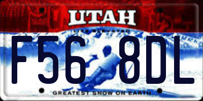 UT license plate F568DL