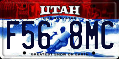 UT license plate F568MC