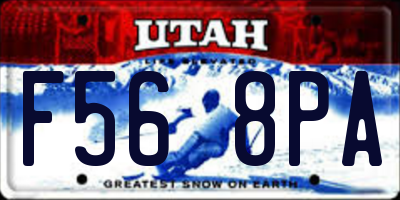 UT license plate F568PA