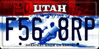 UT license plate F568RP