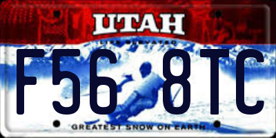UT license plate F568TC