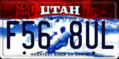 UT license plate F568UL