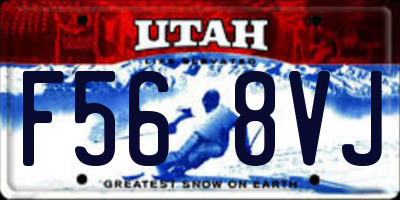 UT license plate F568VJ
